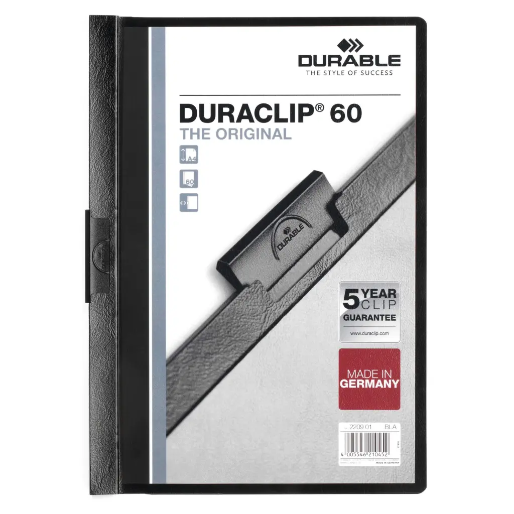 Durable DURACLIP 60 A4 Folder Black (25)