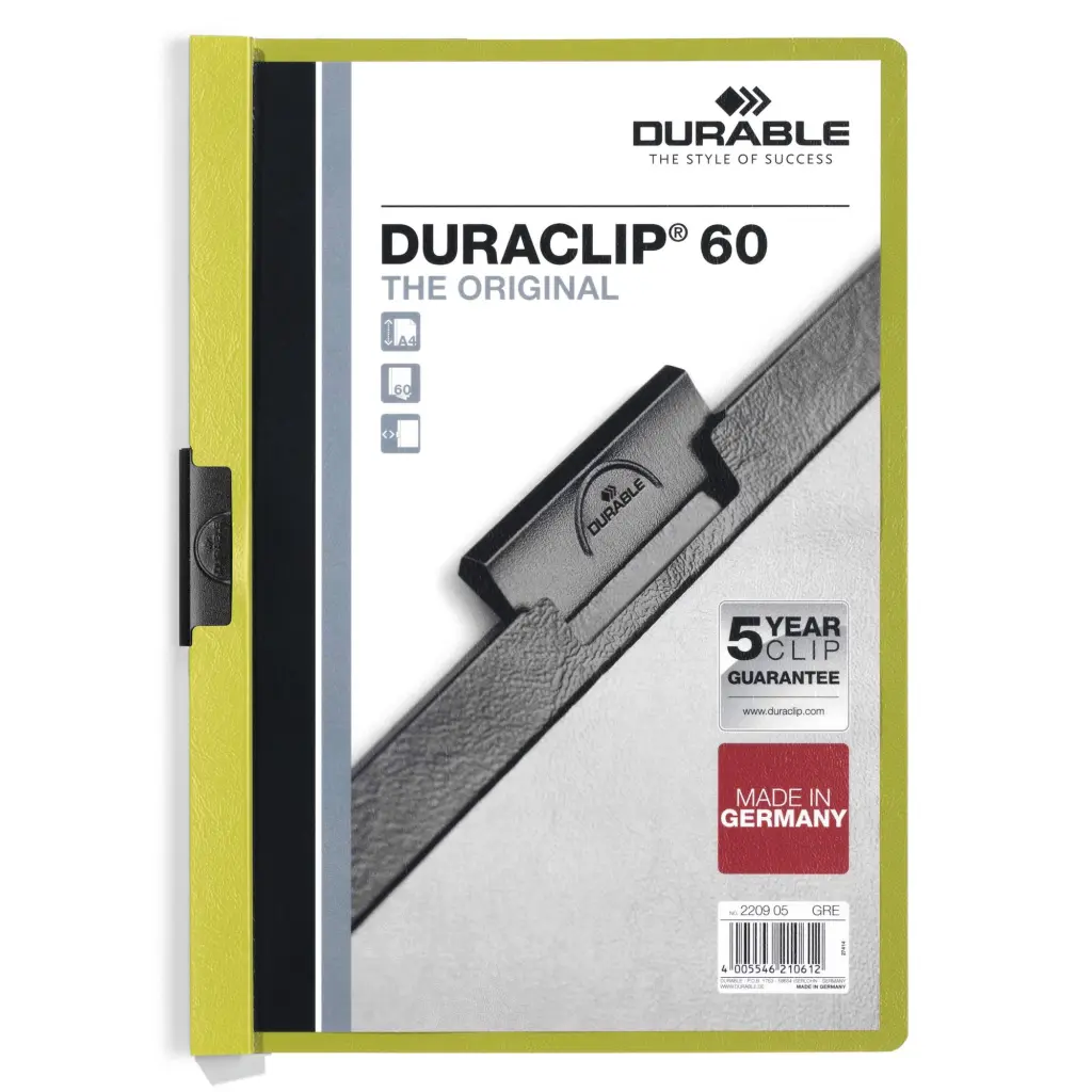 Durable DURACLIP 60 A4 Folder Green (25)