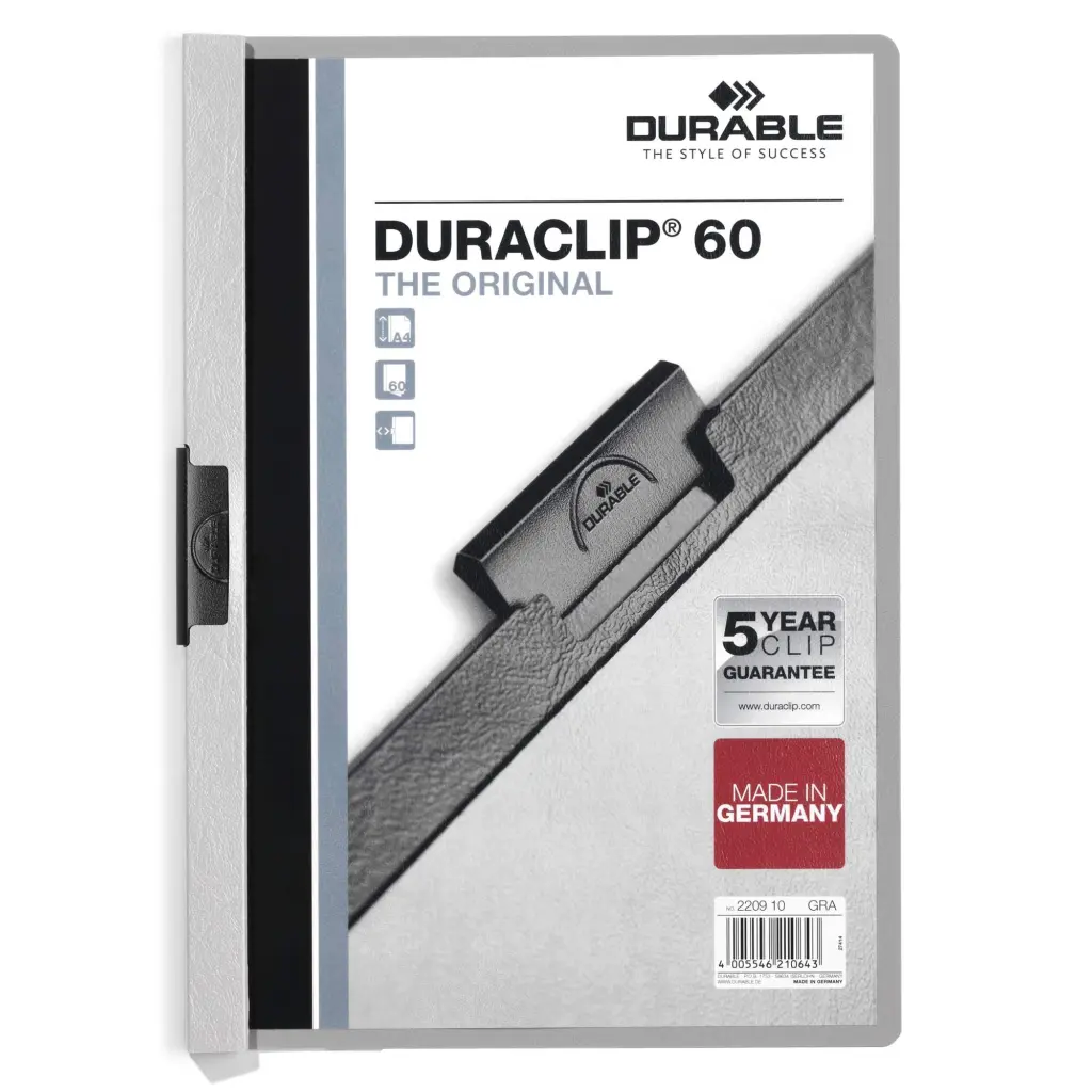 Durable DURACLIP 60 A4 Folder Grey (25)