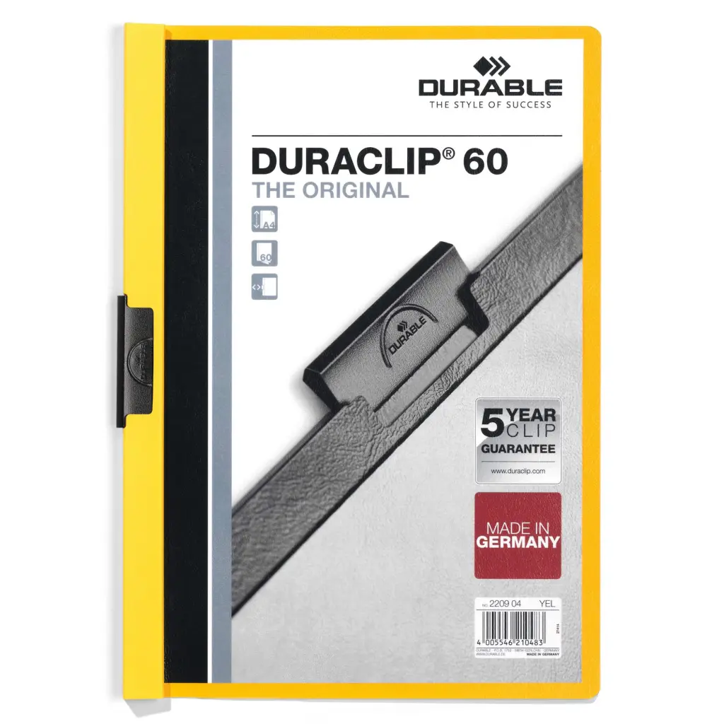 Durable DURACLIP 60 A4 Folder Yellow (25)