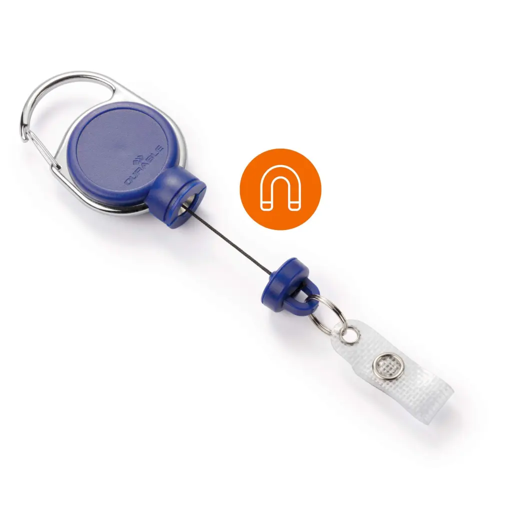 Durable EXTRA STRONG Badge Reel Blue