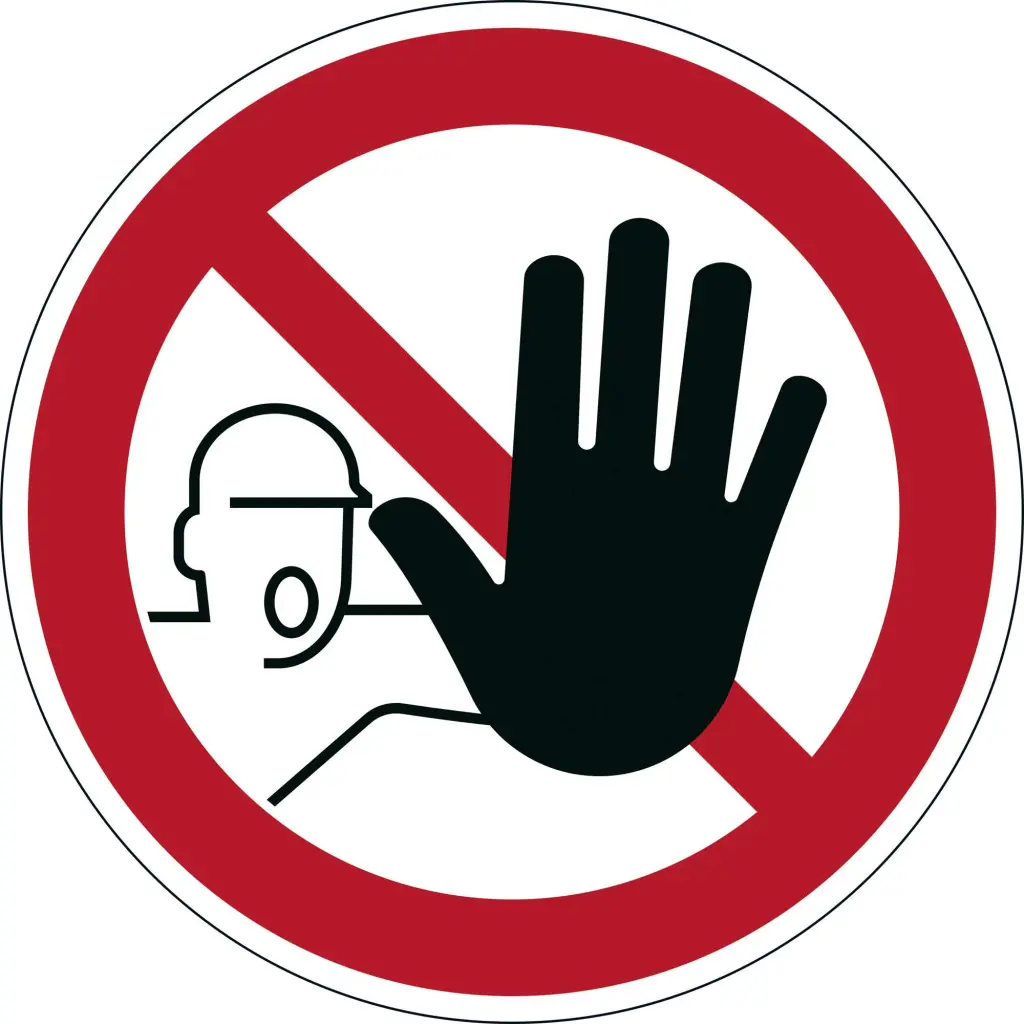 Durable Floor Entry Prohibited Sign