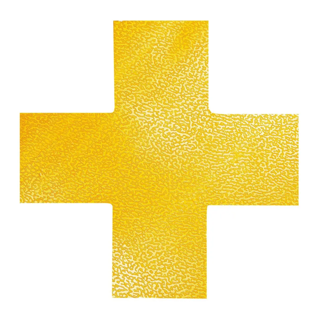 Durable Floor Shape Cross Yellow (10)