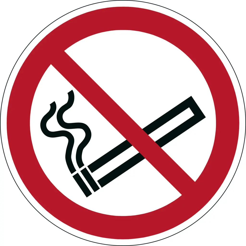 Durable Floor Smoking Prohibited Sign