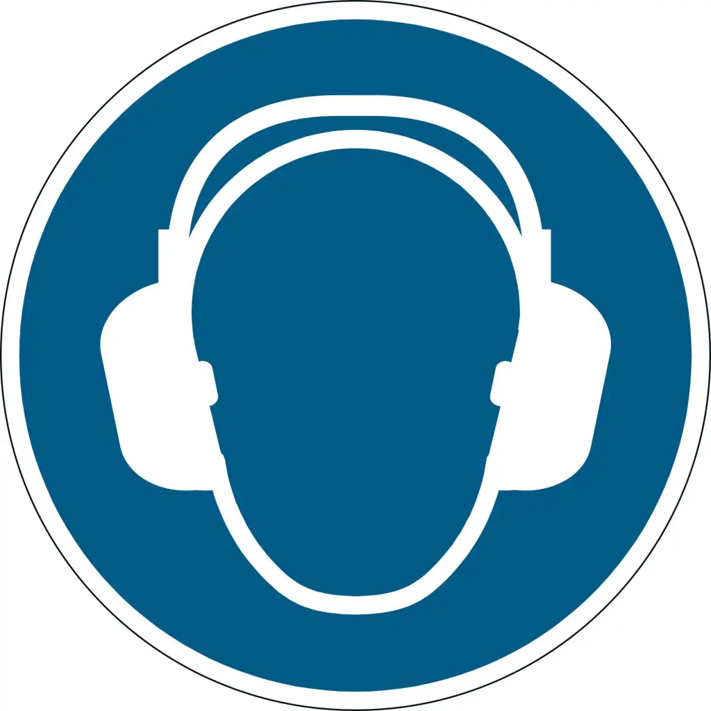 Durable Floor Use Ear Protection Sign