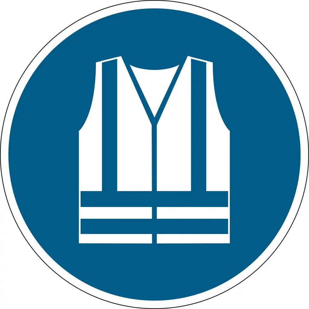 Durable Floor Use Safety Vest Sign
