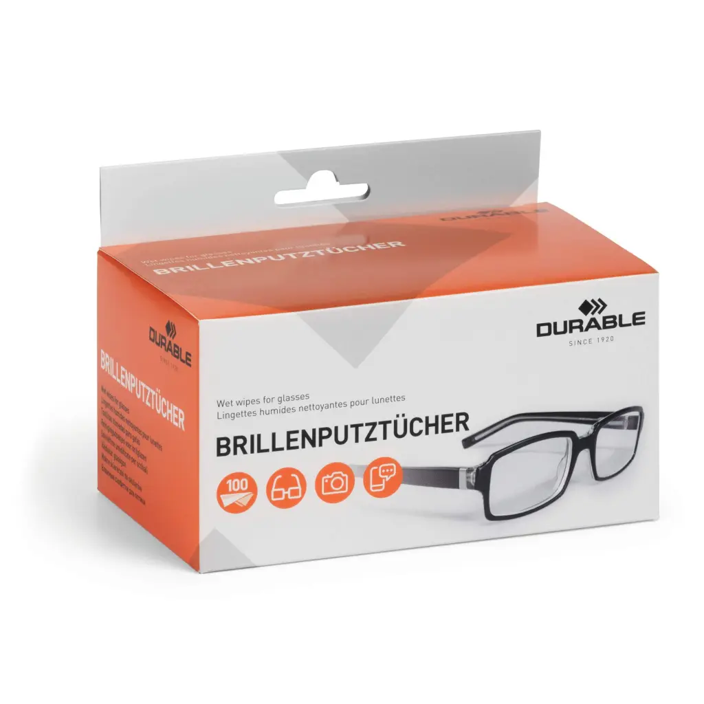 Durable Glasses Wipes 100 Sachets (100)