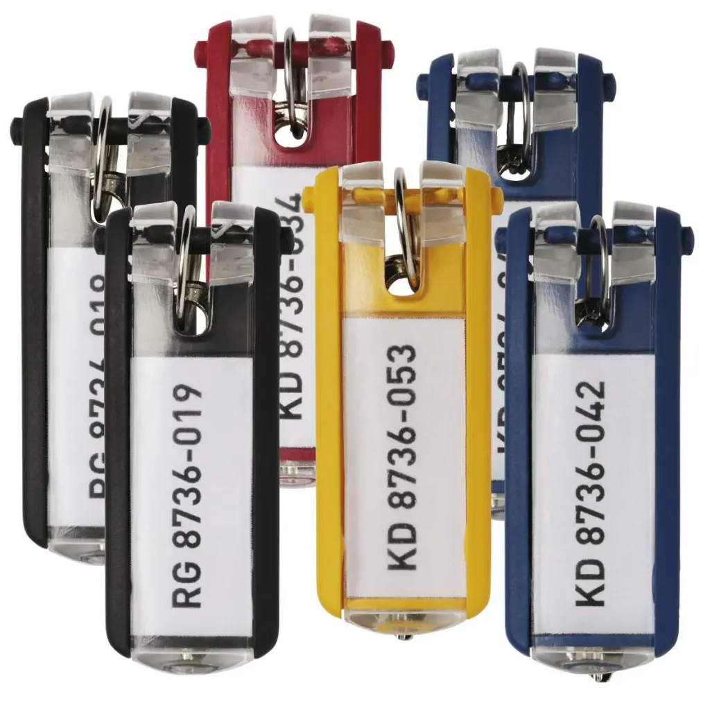 Durable Key Clips 6 Assorted (6)