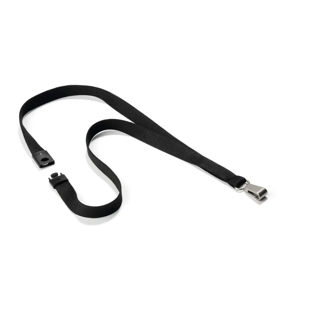 Durable Lanyard 15mm Black (10)