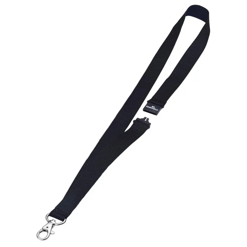 Durable Lanyard Black 20mm  (10)
