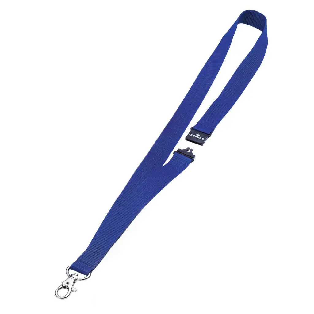 Durable Lanyard Blue 20mm  (10)