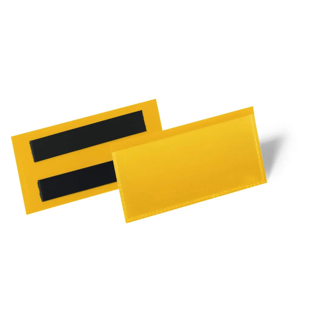 Durable Magnetic Pocket 100x38mm Yellow (50)