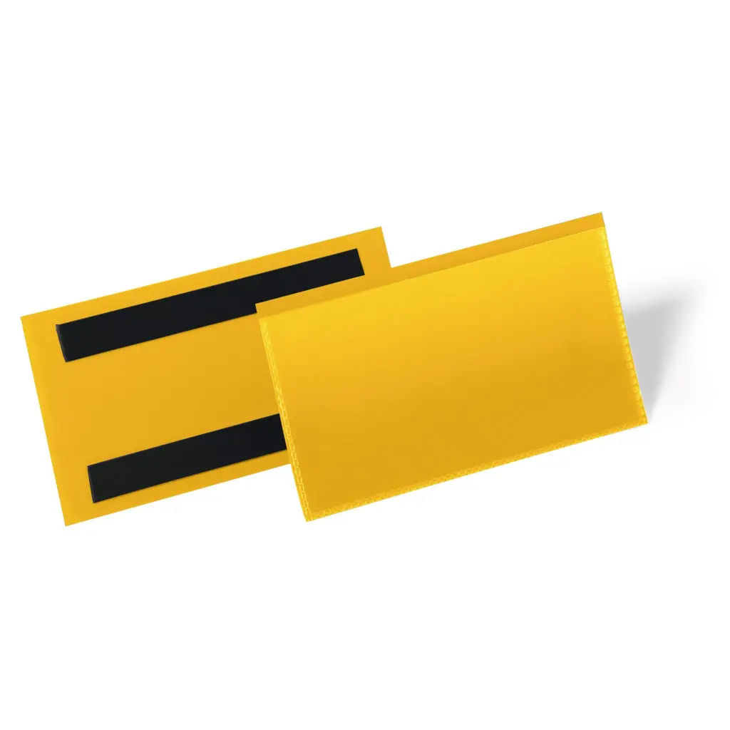 Durable Magnetic Pocket 150x67mm Yellow (50)