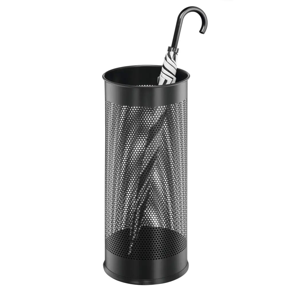 Durable Metal Umbrella Stand Black