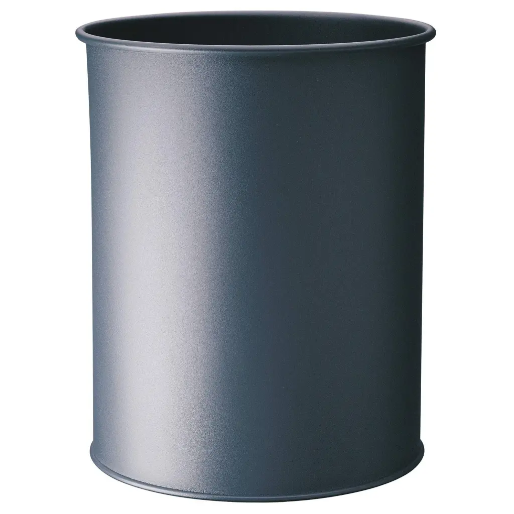 Durable Metal Waste Bin 15L Charcoal