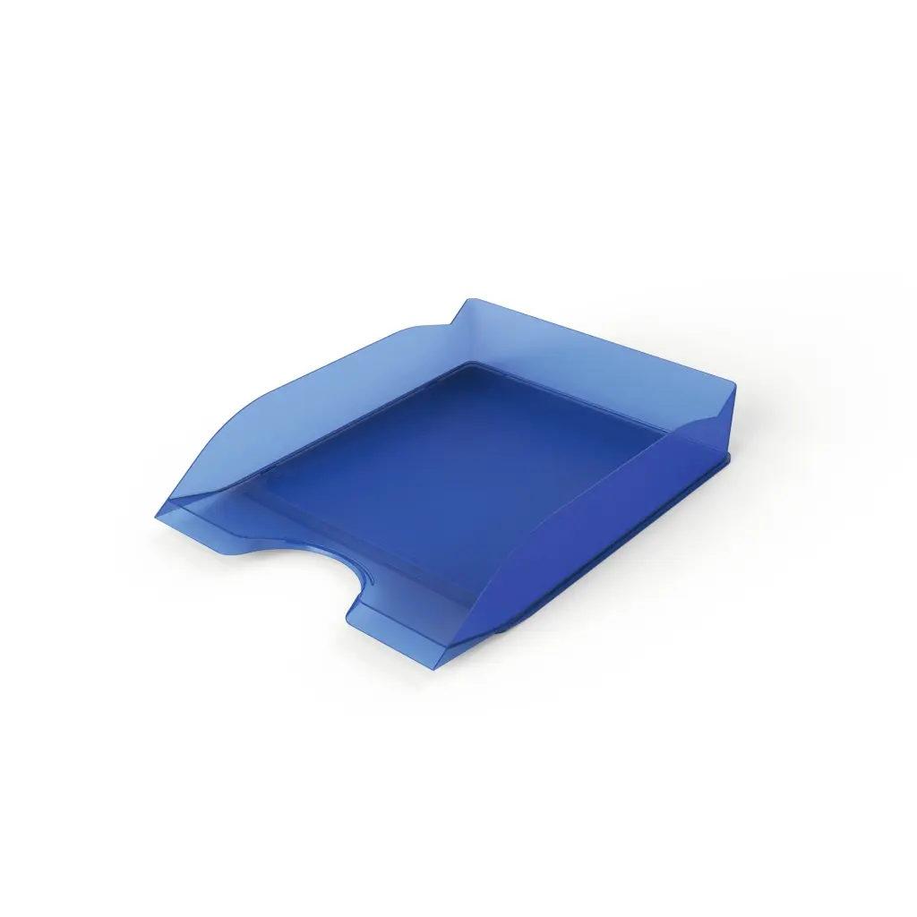 Durable NEW Letter Tray Transparent Blue