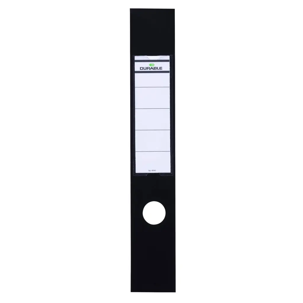 Durable ORDOFIX Spine Label 60mm Black (10)