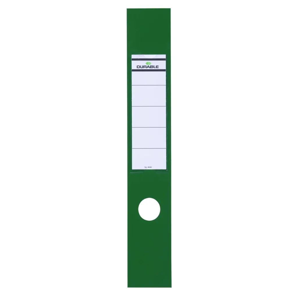 Durable ORDOFIX Spine Label 60mm Green (10)