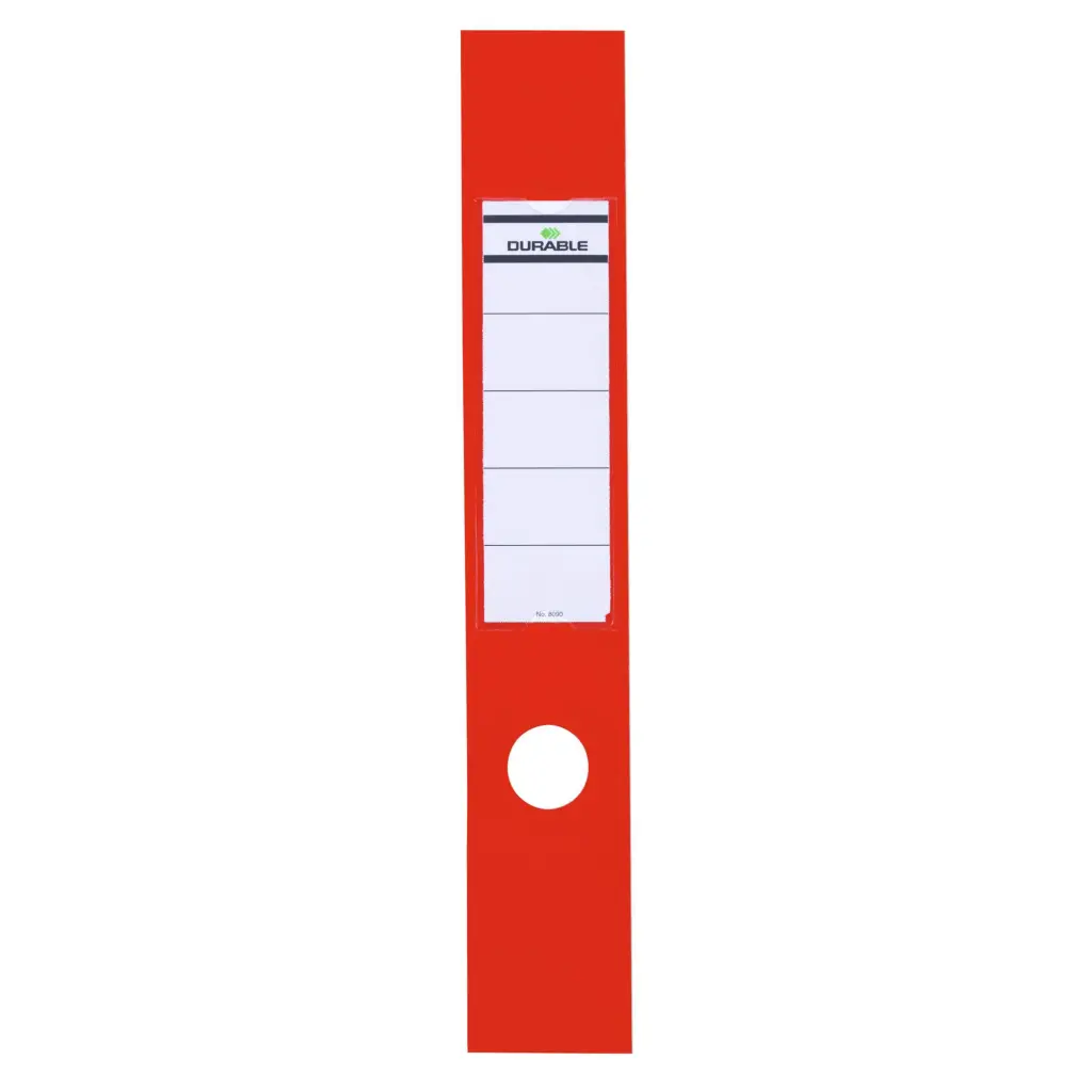 Durable ORDOFIX Spine Label 60mm Red (10)
