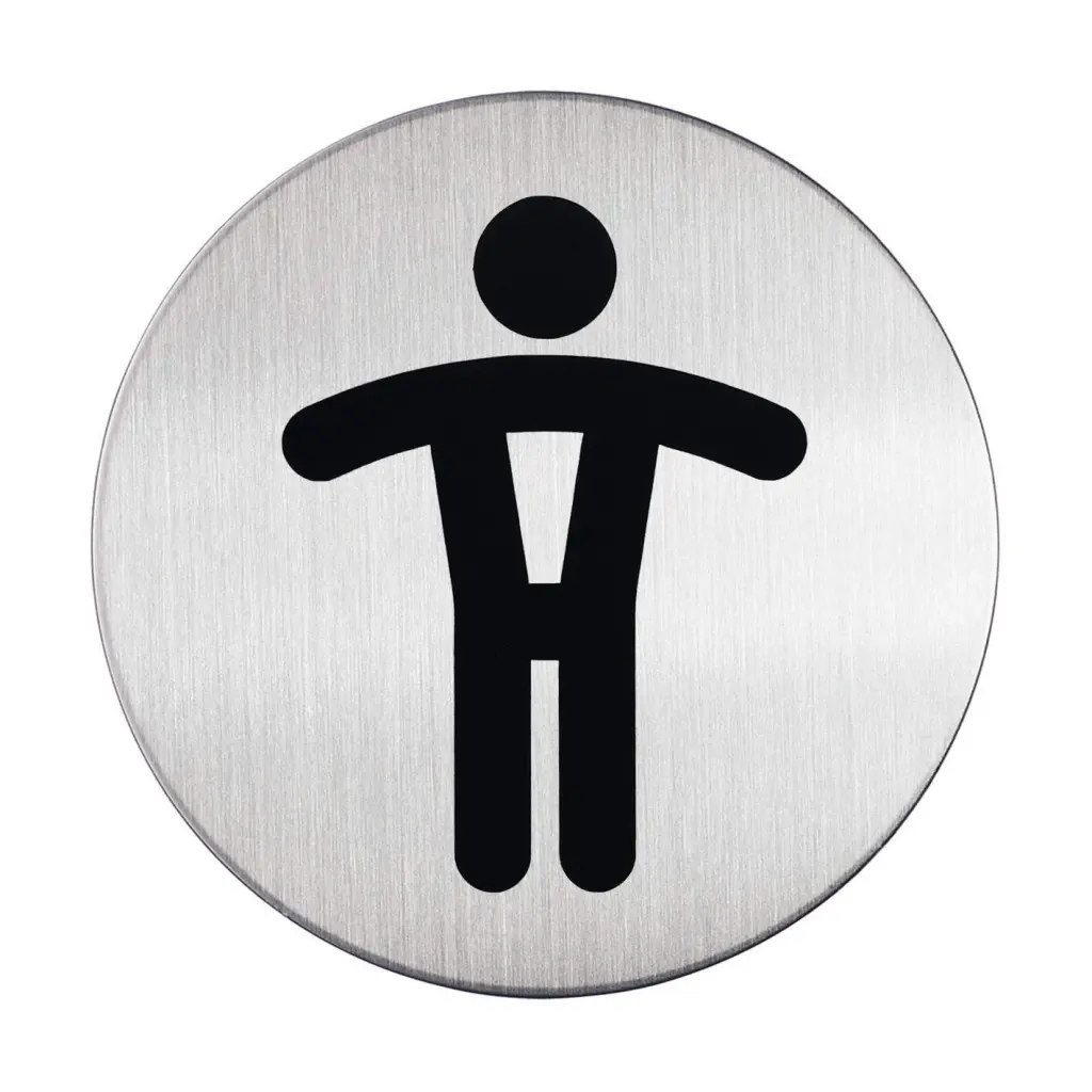 Durable PICTO 'Men's WC' Symbol 83mm