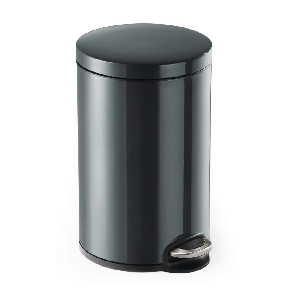 Durable Pedal Bin Round 12L Charcoal