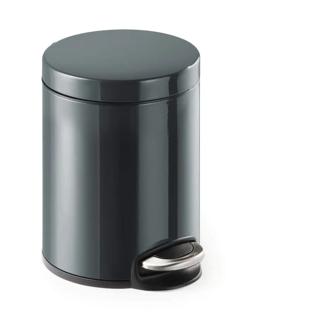Durable Pedal Bin Round 5L Charcoal