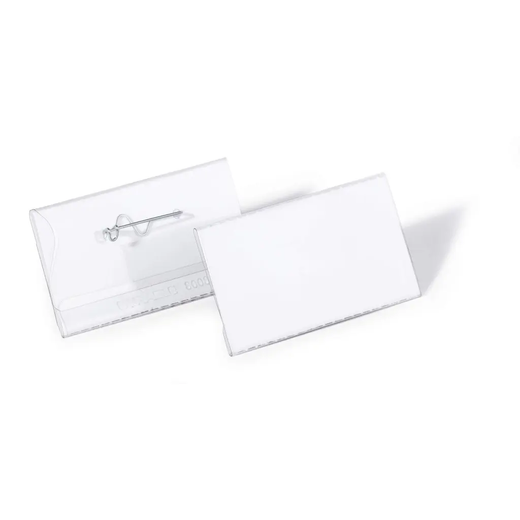 Durable Pin Name Badge 40x75mm (100)