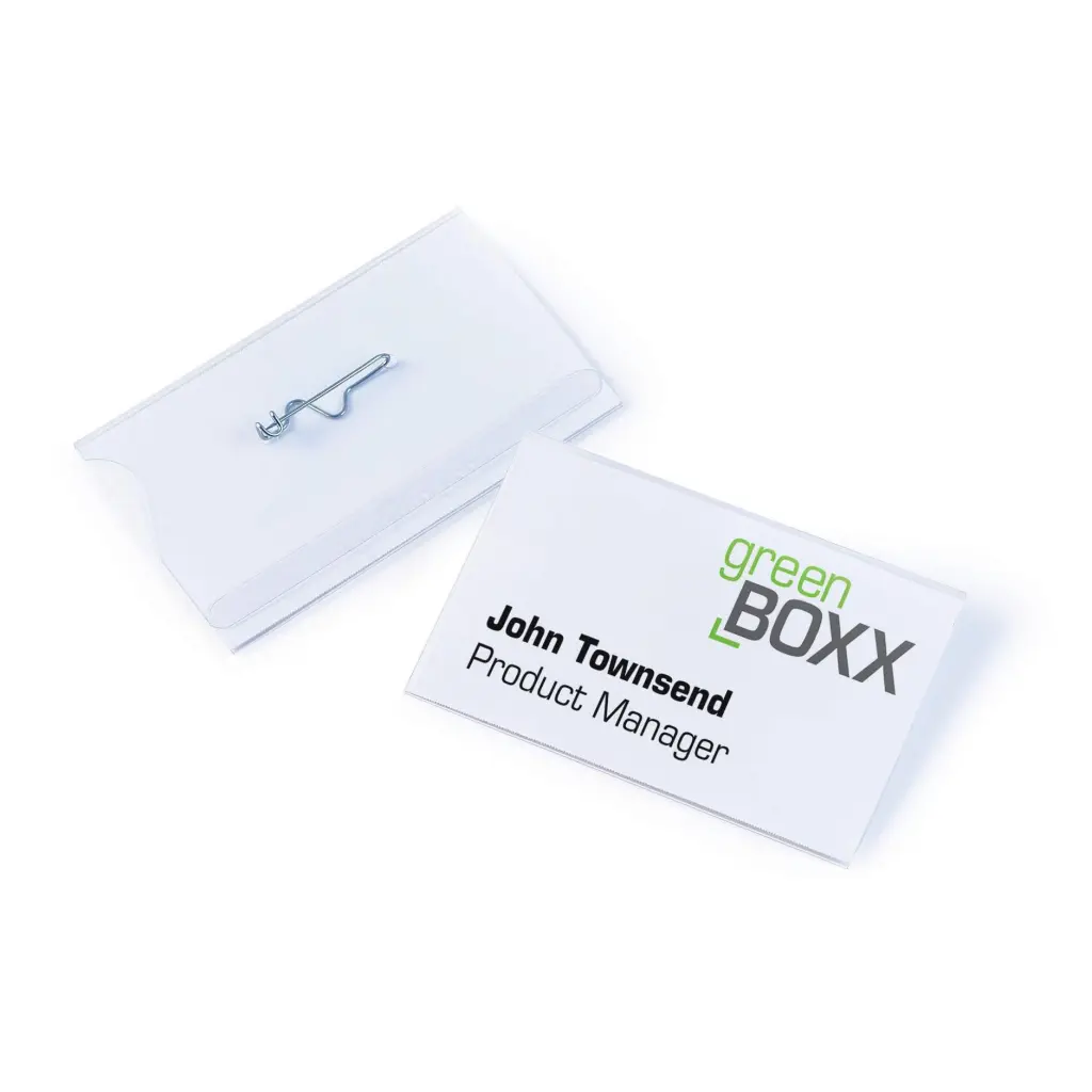 Durable Pin Name Badge 54x90mm (50)