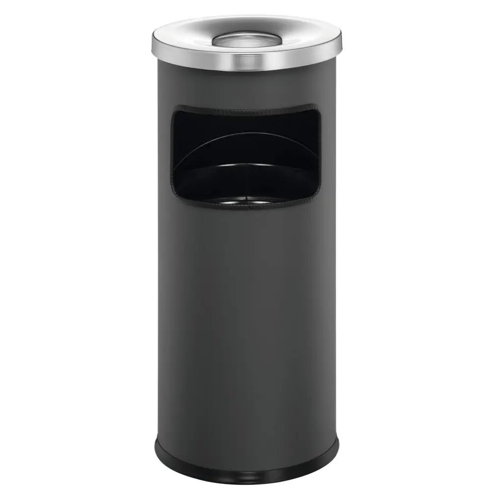 Durable Round Ashtray Bin 17L Grey