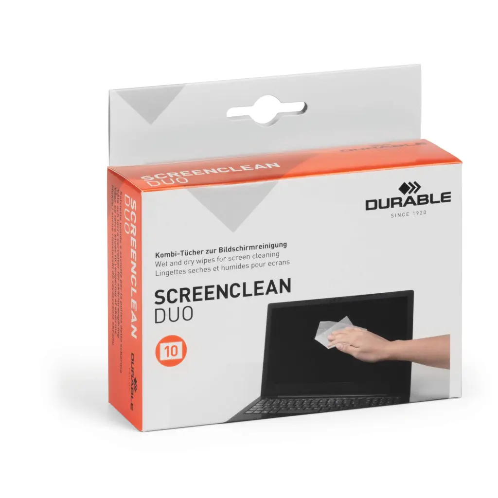 Durable SCREENCLEAN DUO 10 Sachets Pairs