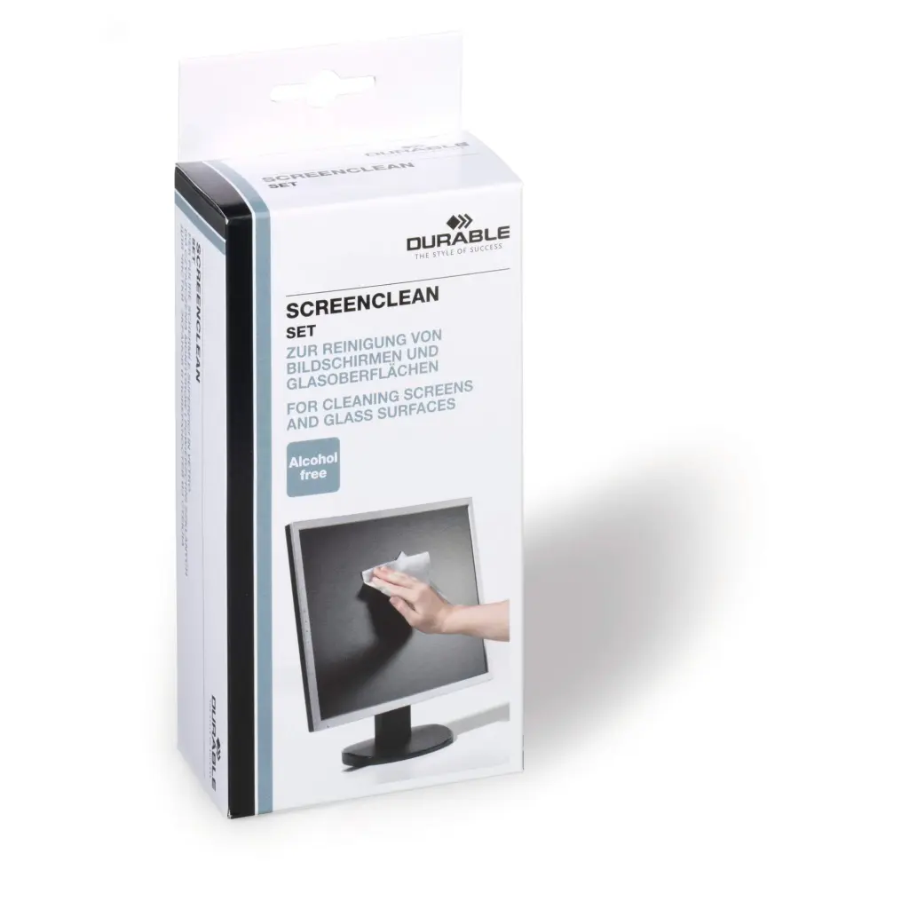 Durable SCREENCLEAN Spray and 20 Wipes