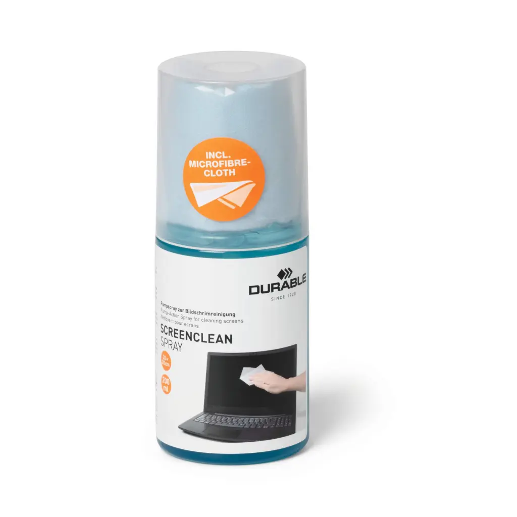 Durable SCREENCLEAN Spray and Cloth