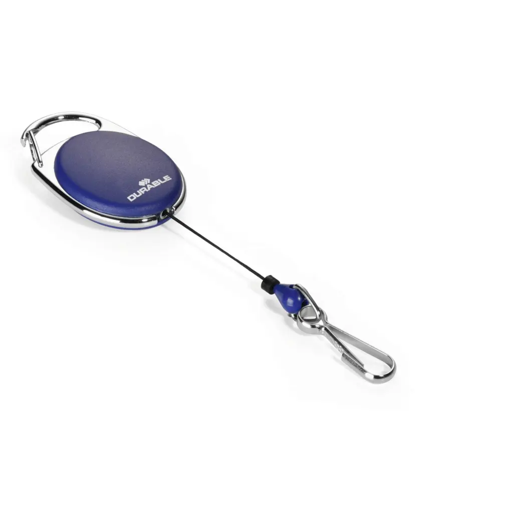 Durable STYLE Snap Hook Badge Reel Blue