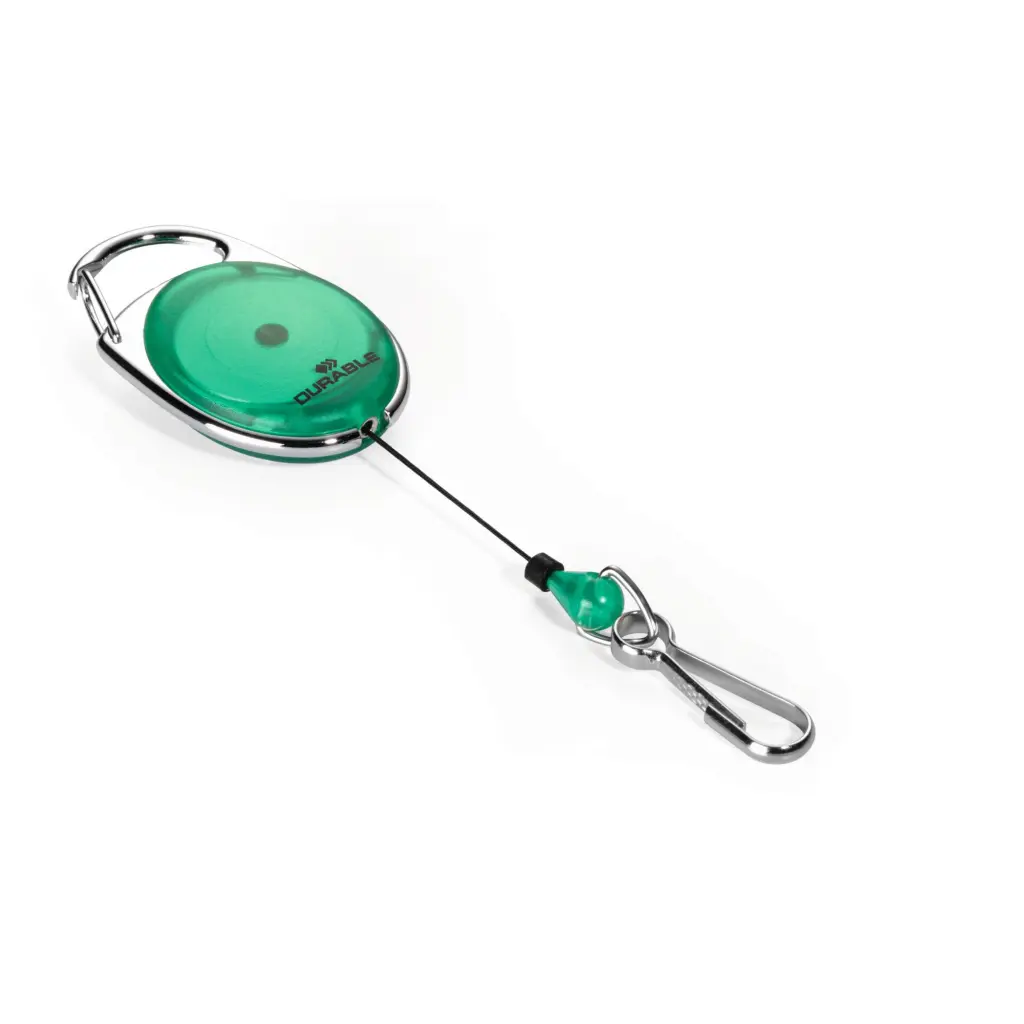 Durable STYLE Snap Hook Badge Reel Green