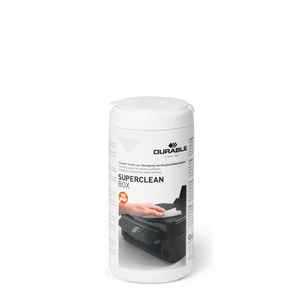 Durable SUPERCLEAN Tub 100 Wipes