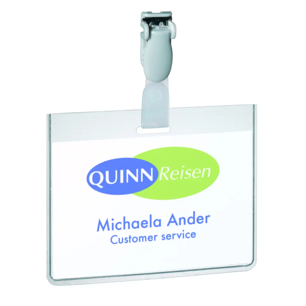 Durable Security Clip Badge 60x90mm (25)