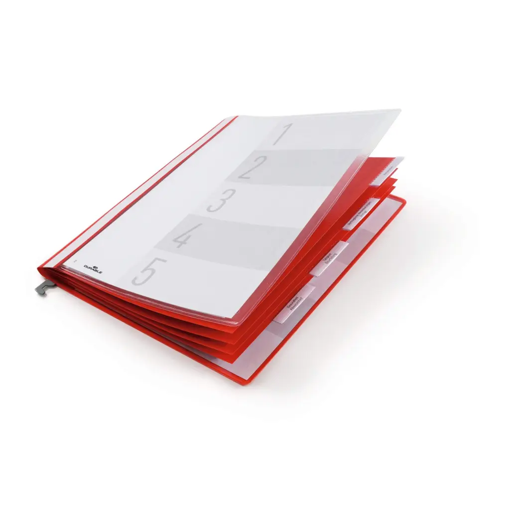 Durable Suspension Rail Folder A4 Red - Retail Packaging