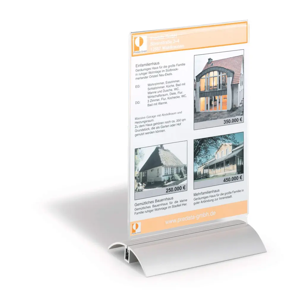 Durable Table Display PRESENTER A5 Clear