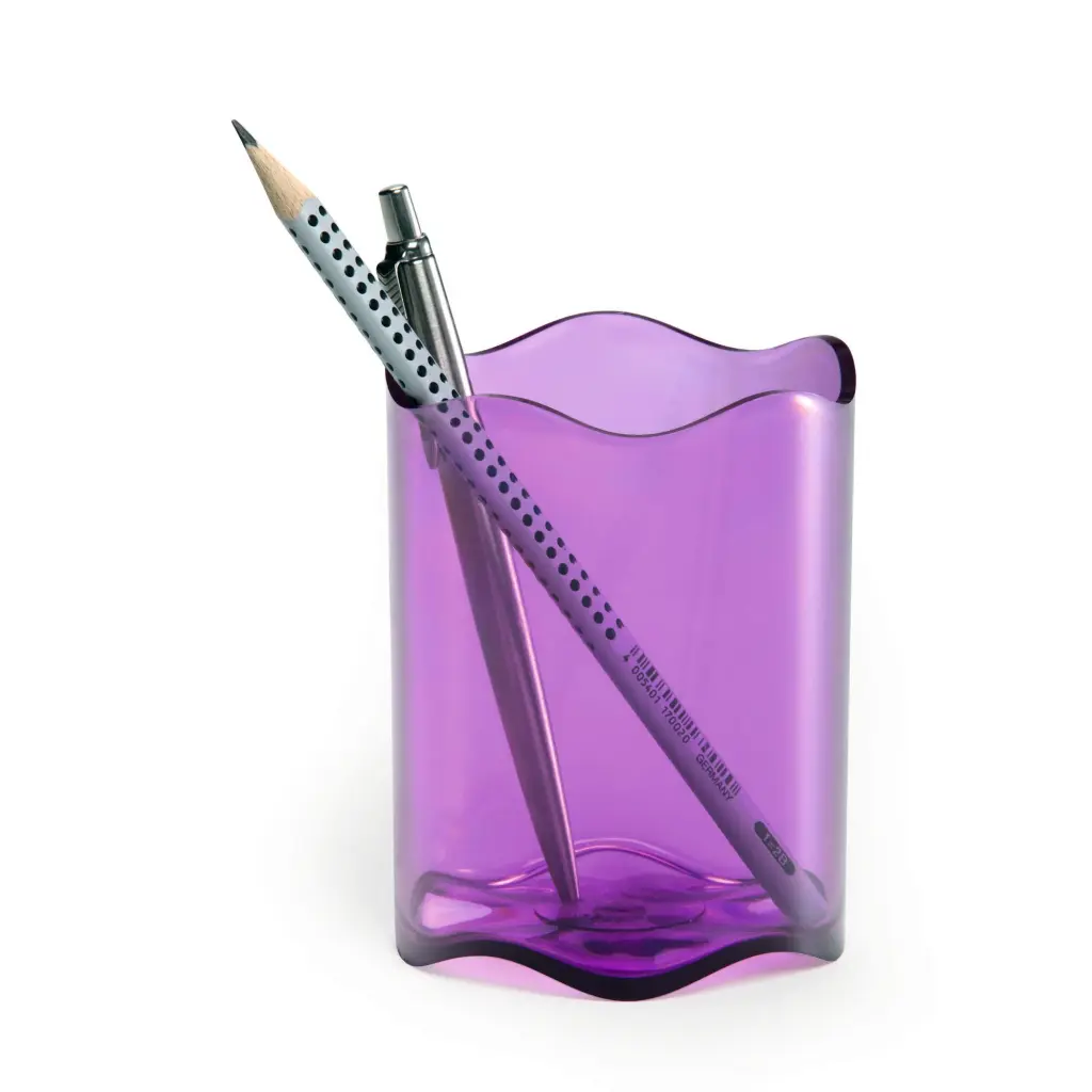 Durable Trend Pen Cup Clear Purple
