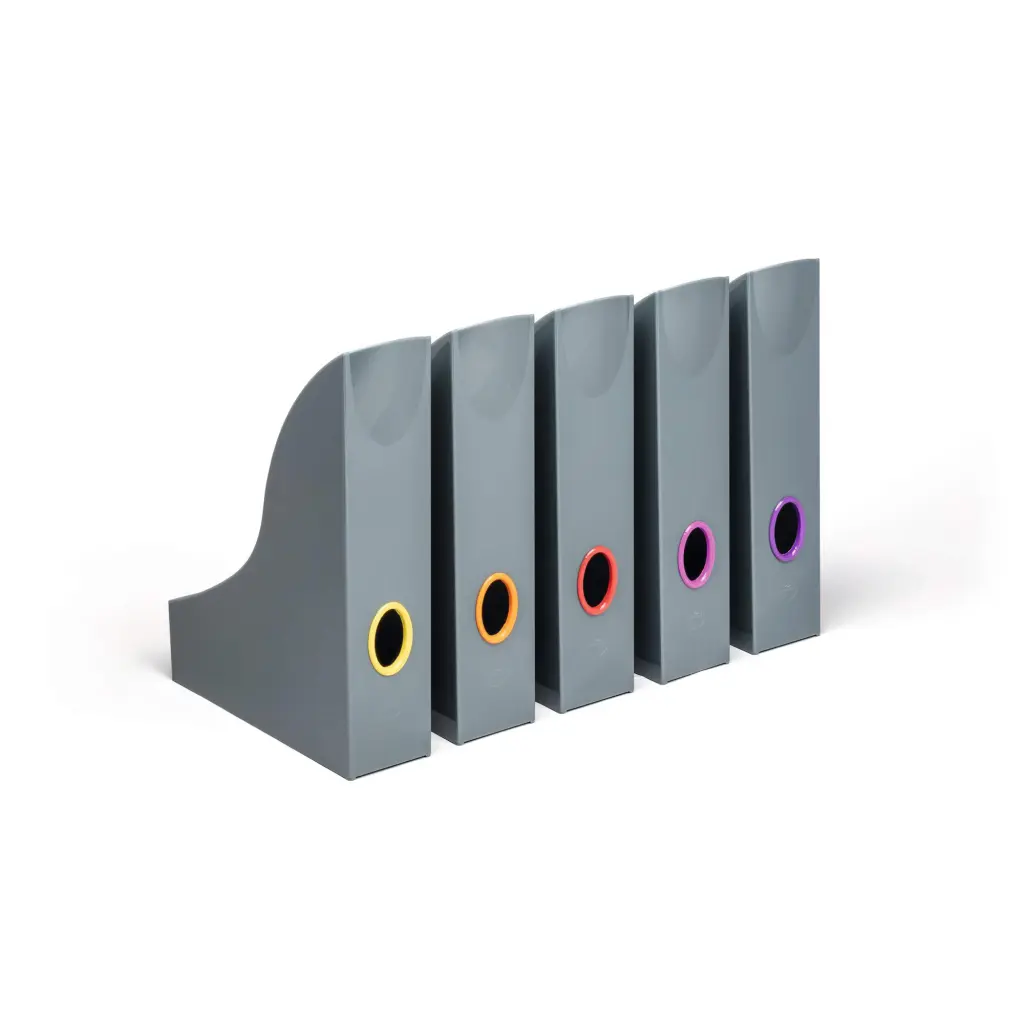 Durable VARICOLOR Magazine Rack Assorted (5)