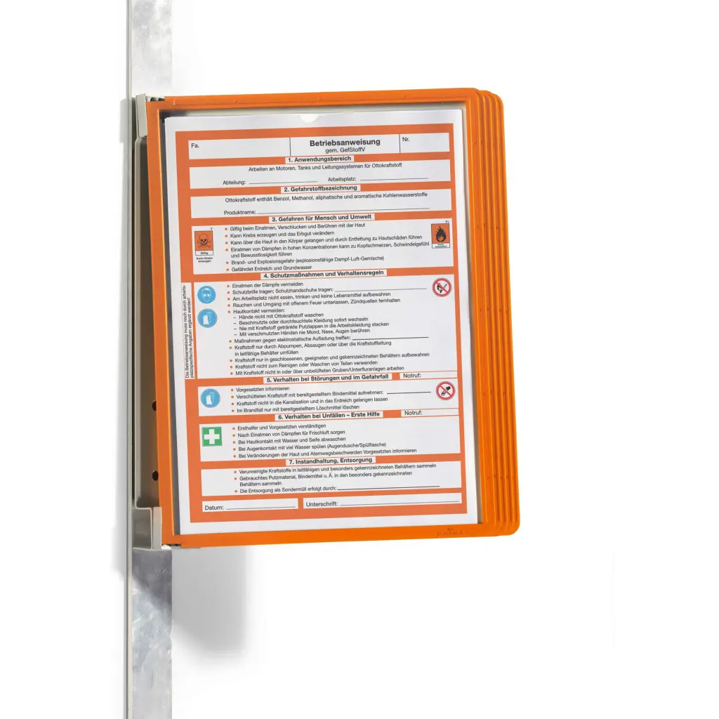 Durable VARIO Magnet Wall 5 A4 Orange