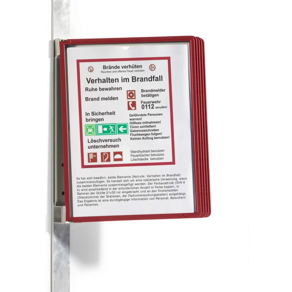 Durable VARIO Magnet Wall 5 A4 Red