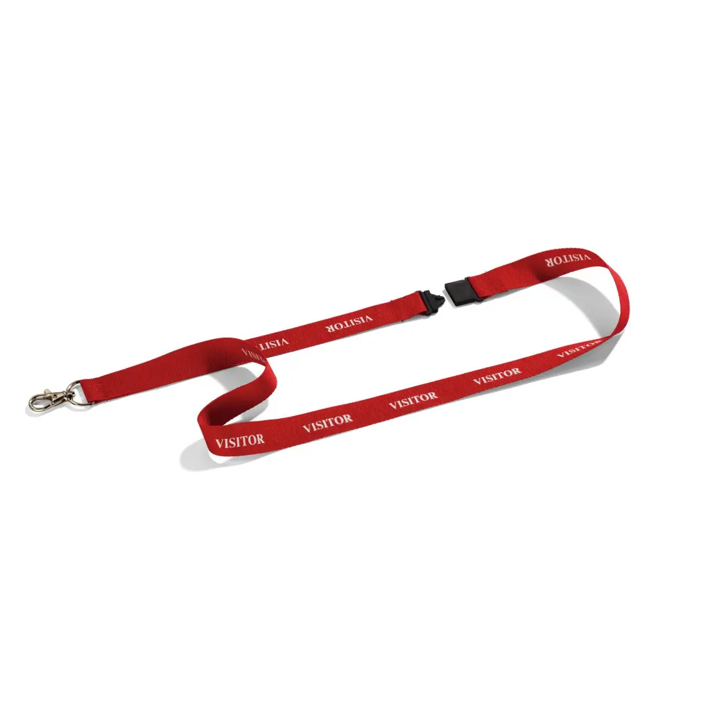 Durable Visitor Lanyard Red (10)