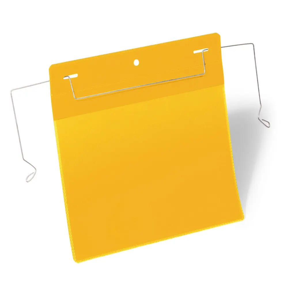 Durable Wire Hanger Pocket A5 Yellow (50)