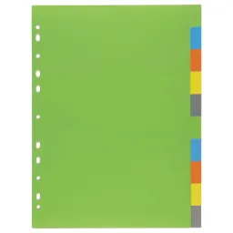 Eco 50% Recycled Set 10 Index File Dividers 
