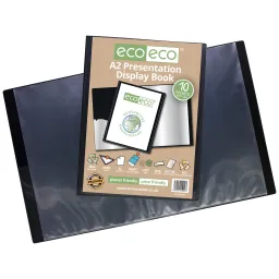 Eco A2 50% Recycled 10 Pocket Presentation Display Book 