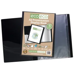 Eco A2 50% Recycled 10 Pocket Presentation Display Book 