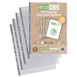 Eco A3 100% Recycled Bag 10 Multi Punched Pockets