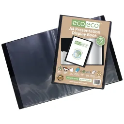 Eco A4 50% Recycled 10 Pocket Presentation Display Book Single