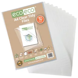 Eco A4 50% Recycled Bag 10 Tidy Files (1)